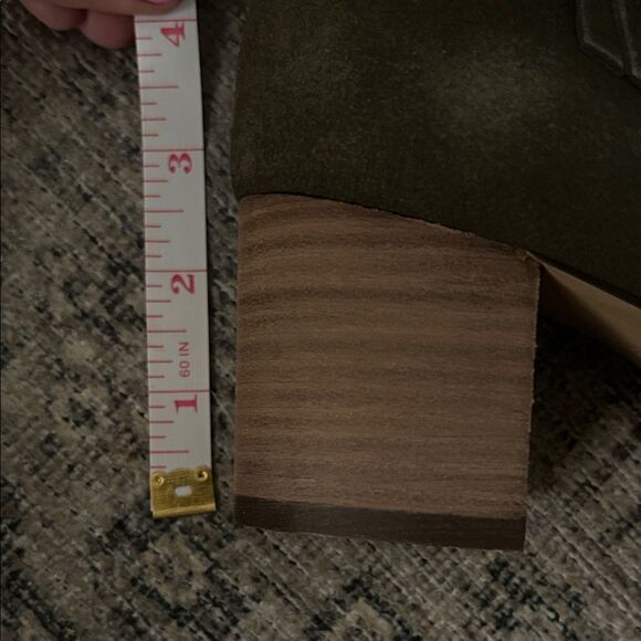 Violet & Red Jenna Suede Olive Ankle Booties - Picture 6 of 6